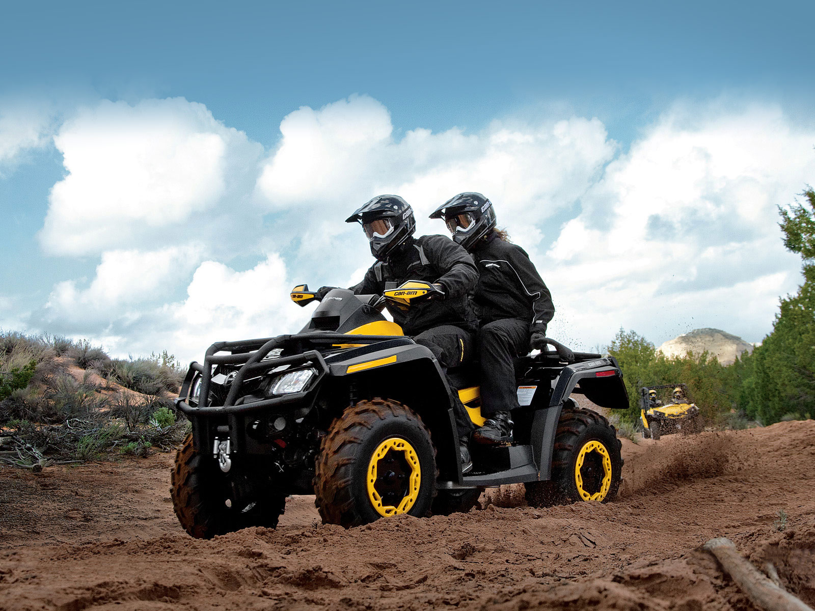 Quad bike on a dirt track