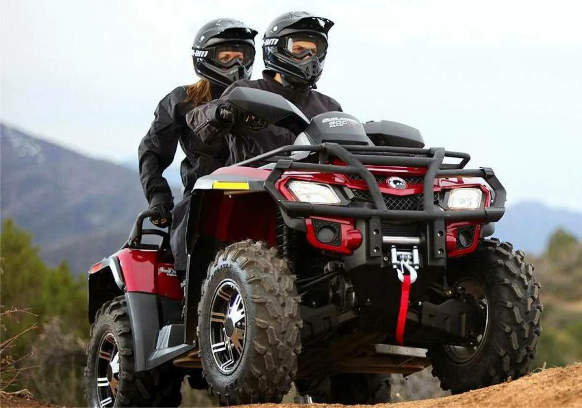 Quad on a desert track