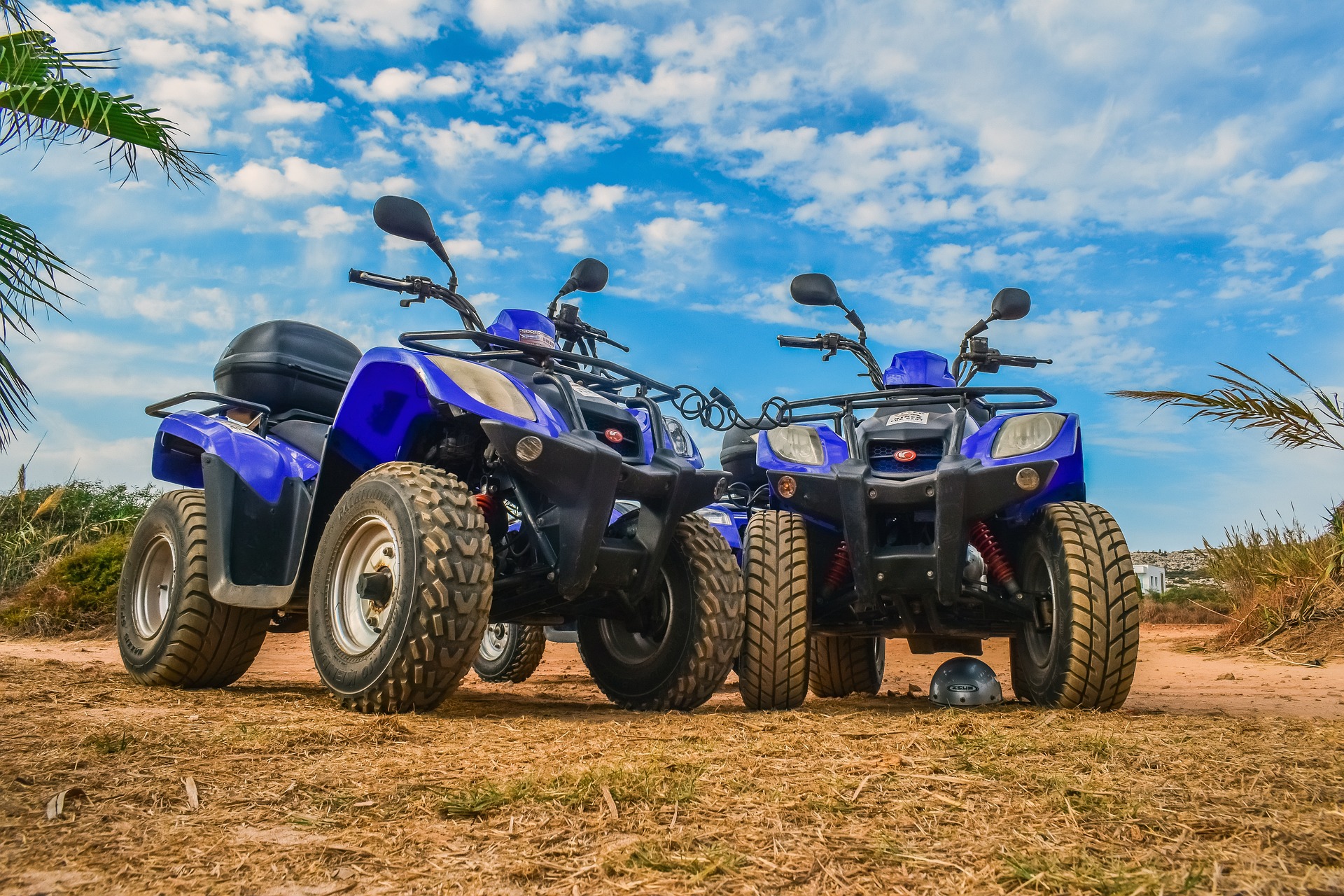 Quad bike ready on the sand